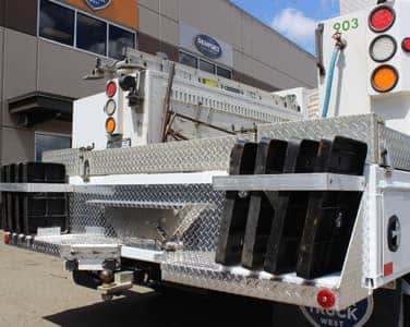 back of a work truck